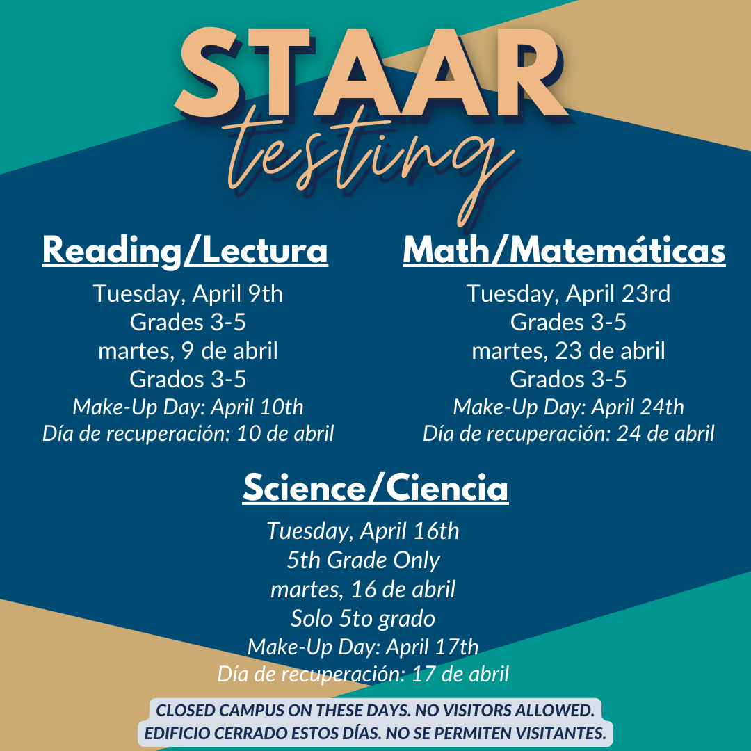 STAAR Testing dates
